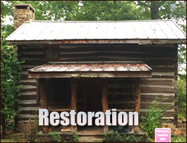 Historic Log Cabin Restoration  Salisbury, North Carolina